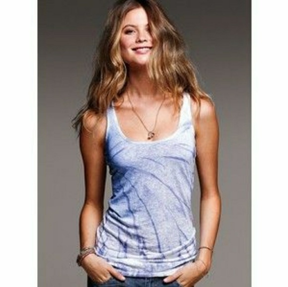 Victoria's Secret Tops - 🇺🇦 VS Vintage Y2K Tie Die Burnout Fitted Tank Top